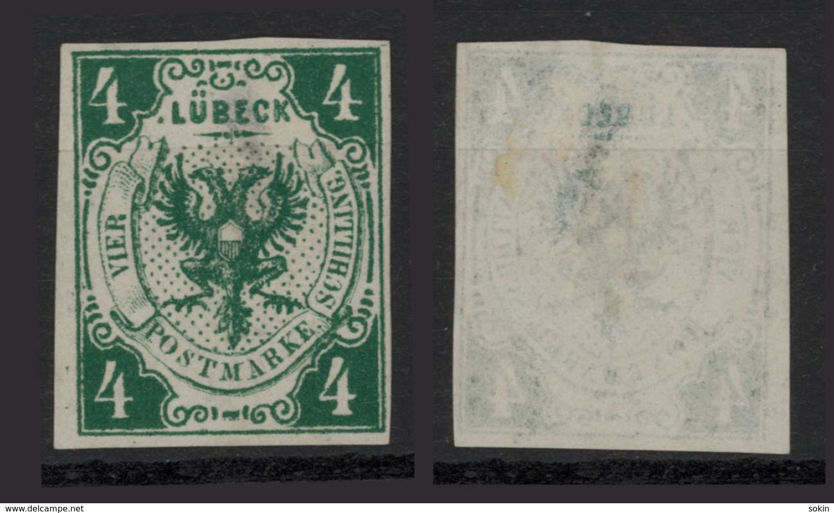 LUEBECK - 1859 -  4 S Verde - See Photos - Lubeck