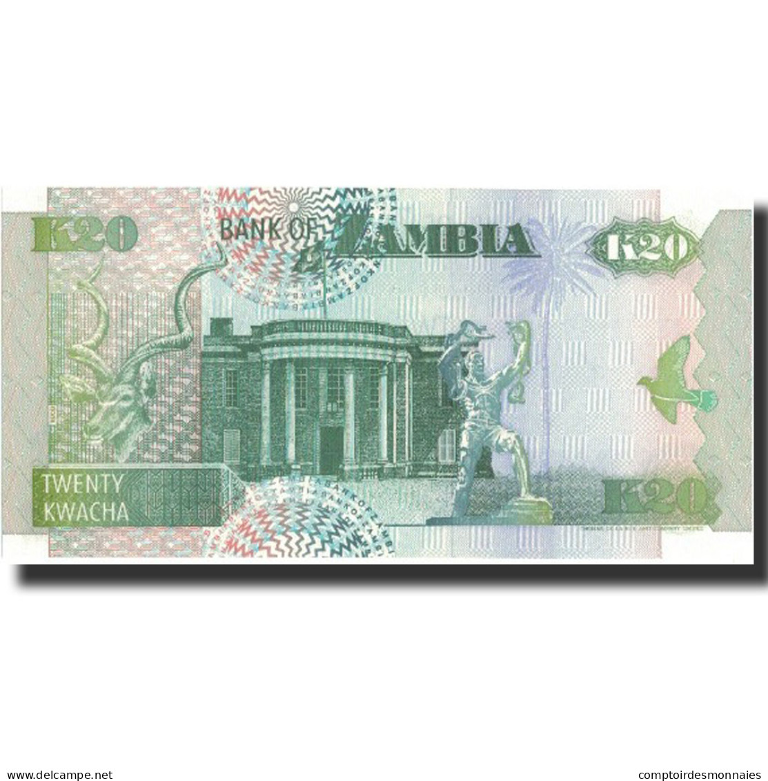 Billet, Zambie, 20 Kwacha, 1992, 1992, KM:36a, NEUF - Zambia