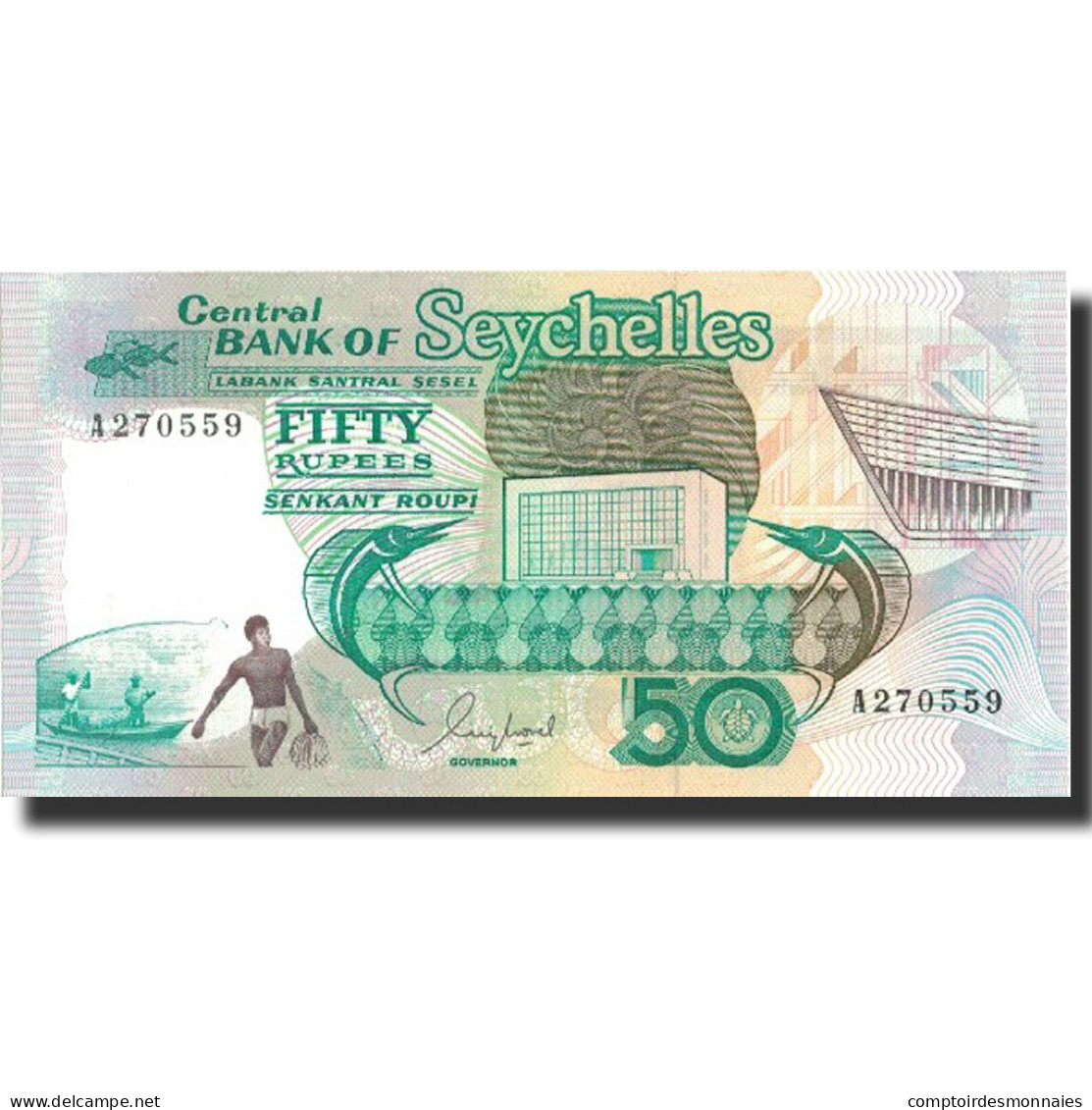 Billet, Seychelles, 50 Rupees, Undated (1989), KM:34, NEUF - Seychellen