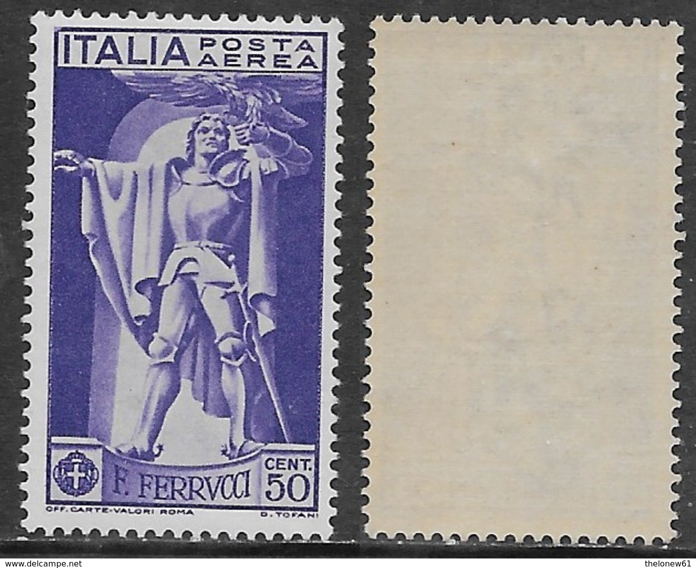 Italia Italy 1930 Regno Francesco Ferrucci Aerea C50 Sa N.A18 Nuovo Integro MNH ** - Posta Aerea