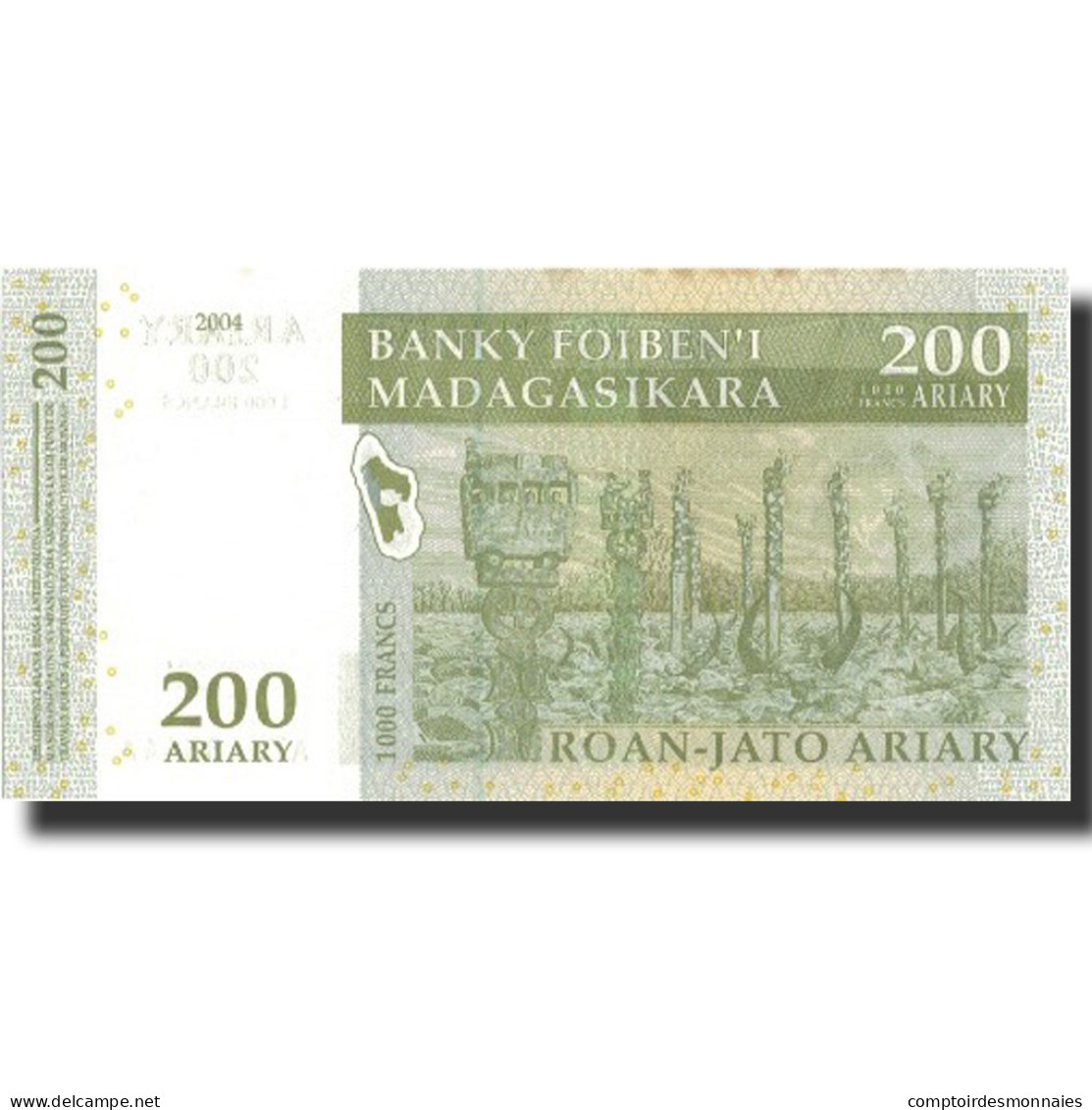 Billet, Madagascar, 200 Ariary, 2004, 2004, KM:87a, SPL+ - Madagascar