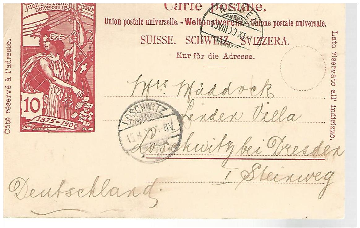 37759 ) Switzerland Cover See Scan Postcard - Lettres & Documents