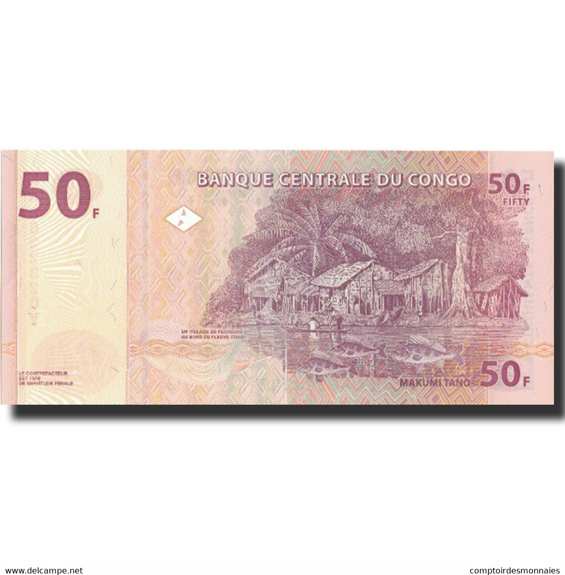 Billet, Congo Democratic Republic, 50 Francs, 2007, 2007-07-31, KM:97a, NEUF - Republik Kongo (Kongo-Brazzaville)