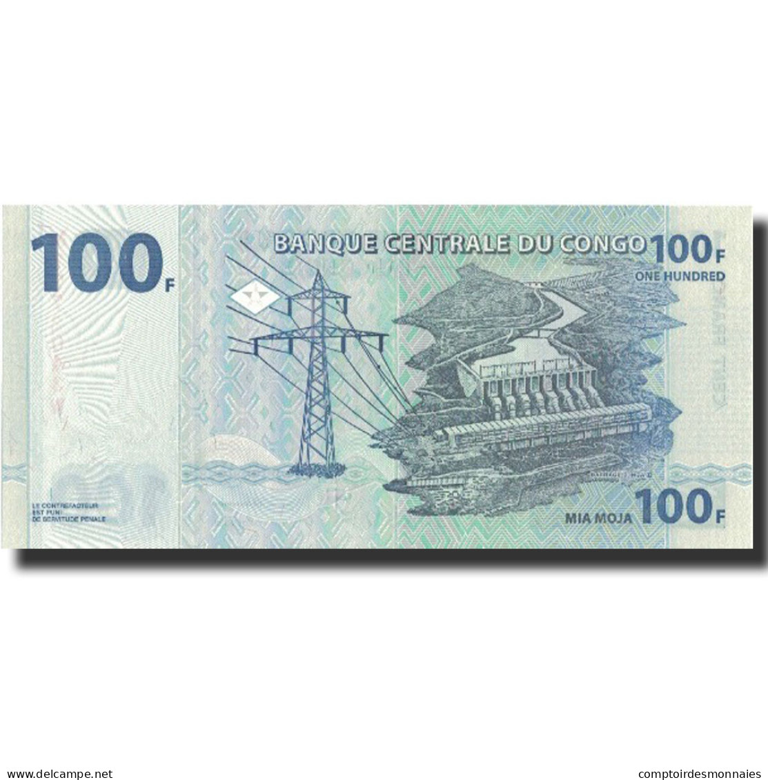 Billet, Congo Democratic Republic, 100 Francs, 2000, 2000-01-04, KM:92a, NEUF - République Démocratique Du Congo & Zaïre