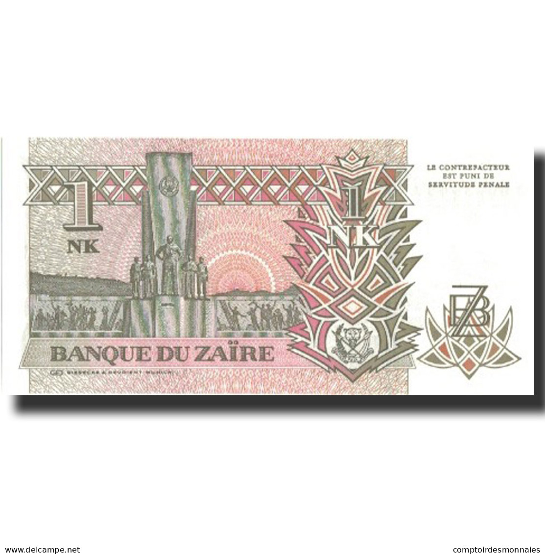 Billet, Zaïre, 1 Nouveau Likuta, 1993, 1993-06-24, KM:47a, NEUF - Zaïre