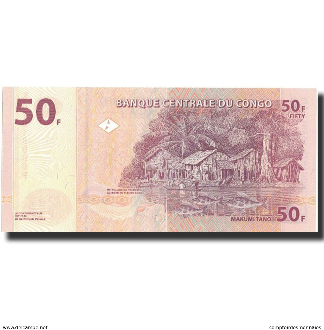 Billet, Congo Democratic Republic, 50 Francs, 2007, 2007-07-31, KM:97a, NEUF - Repubblica Del Congo (Congo-Brazzaville)