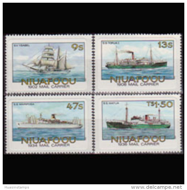 NIUAFOU 1985 - Scott# 56-9 Mail Ships Imperf. Set Of 4 MNH - Tonga (1970-...)