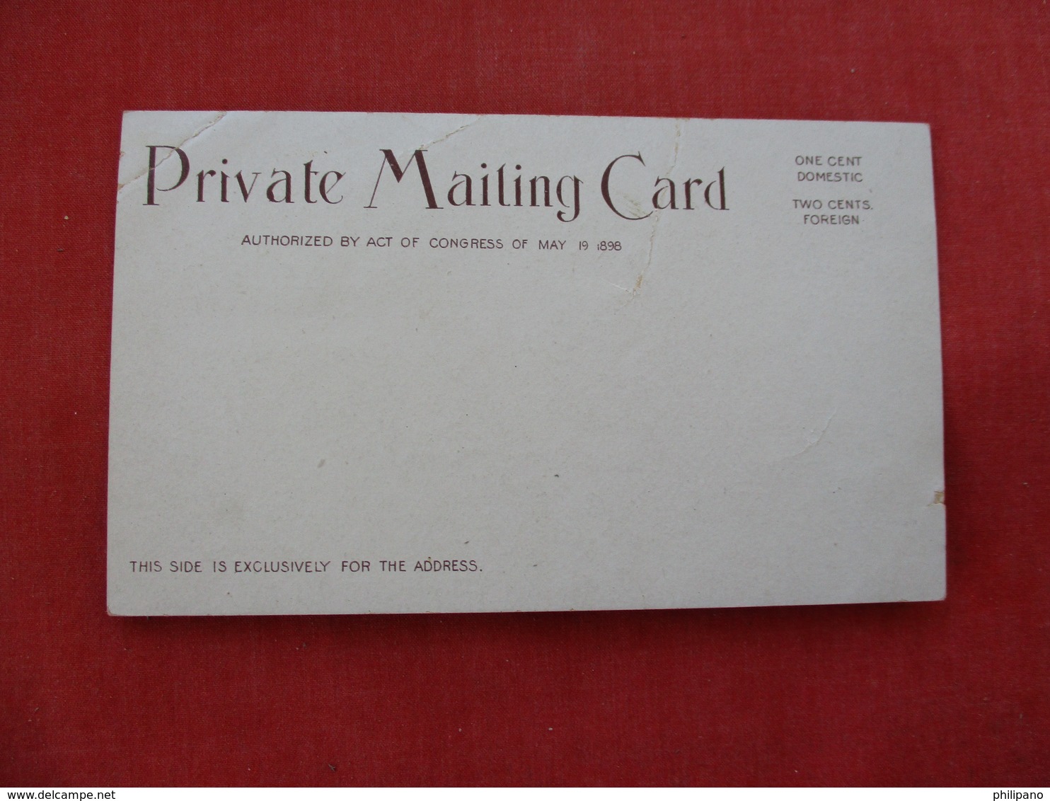 Private Mailing Card-- Bensdorp's Caeao Amsterdam  Has Creaes --- Ref 2891 - Werbepostkarten