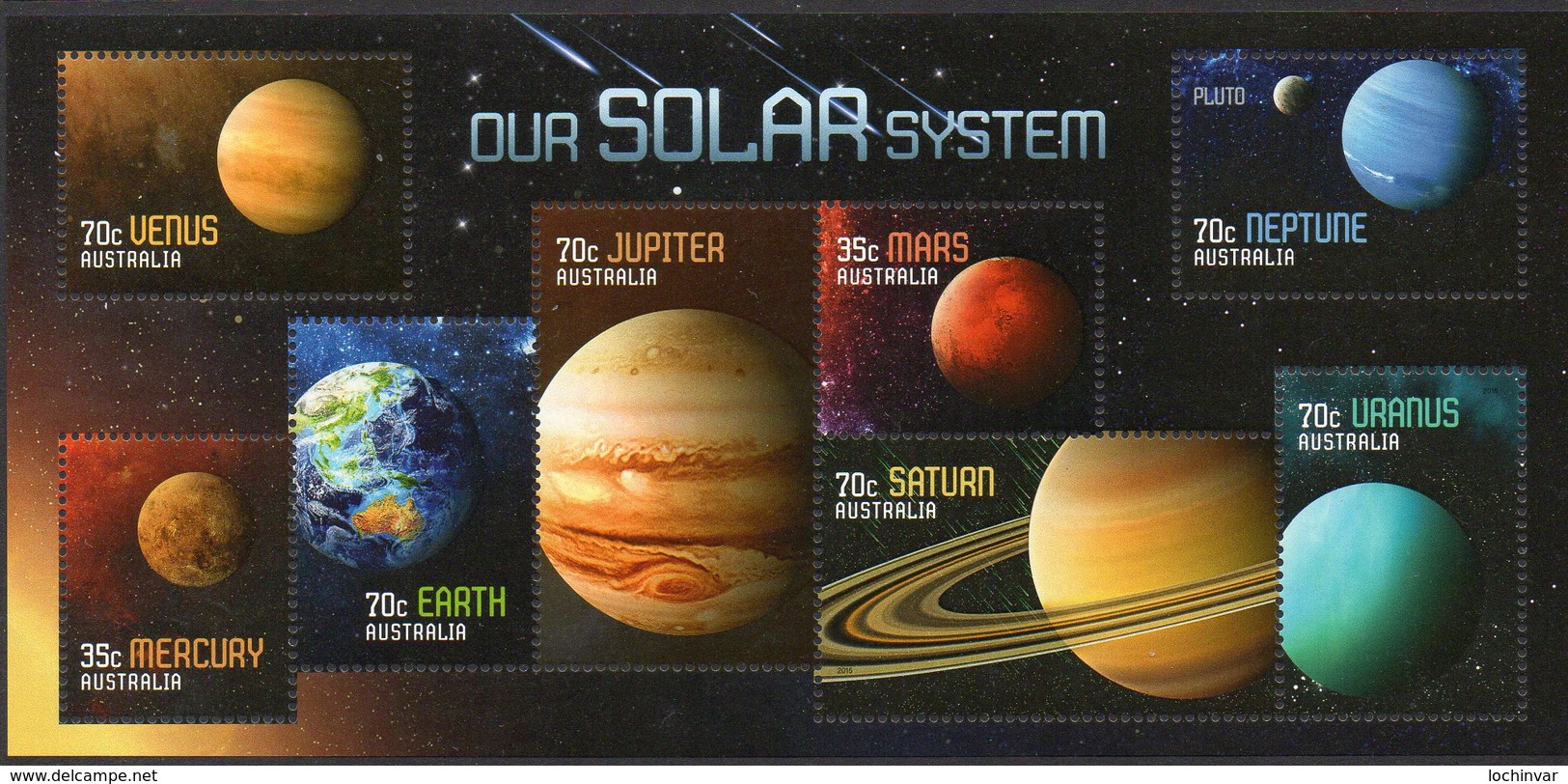 AUSTRALIA, 2015 OUR SOLAR SYSTEM MINISHEET MNH - Mint Stamps