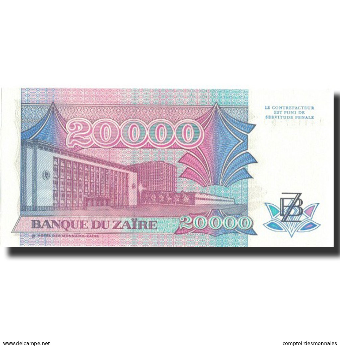 Billet, Zaïre, 20,000 Zaïres, 1991, 1991-07-01, KM:39a, NEUF - Zaïre