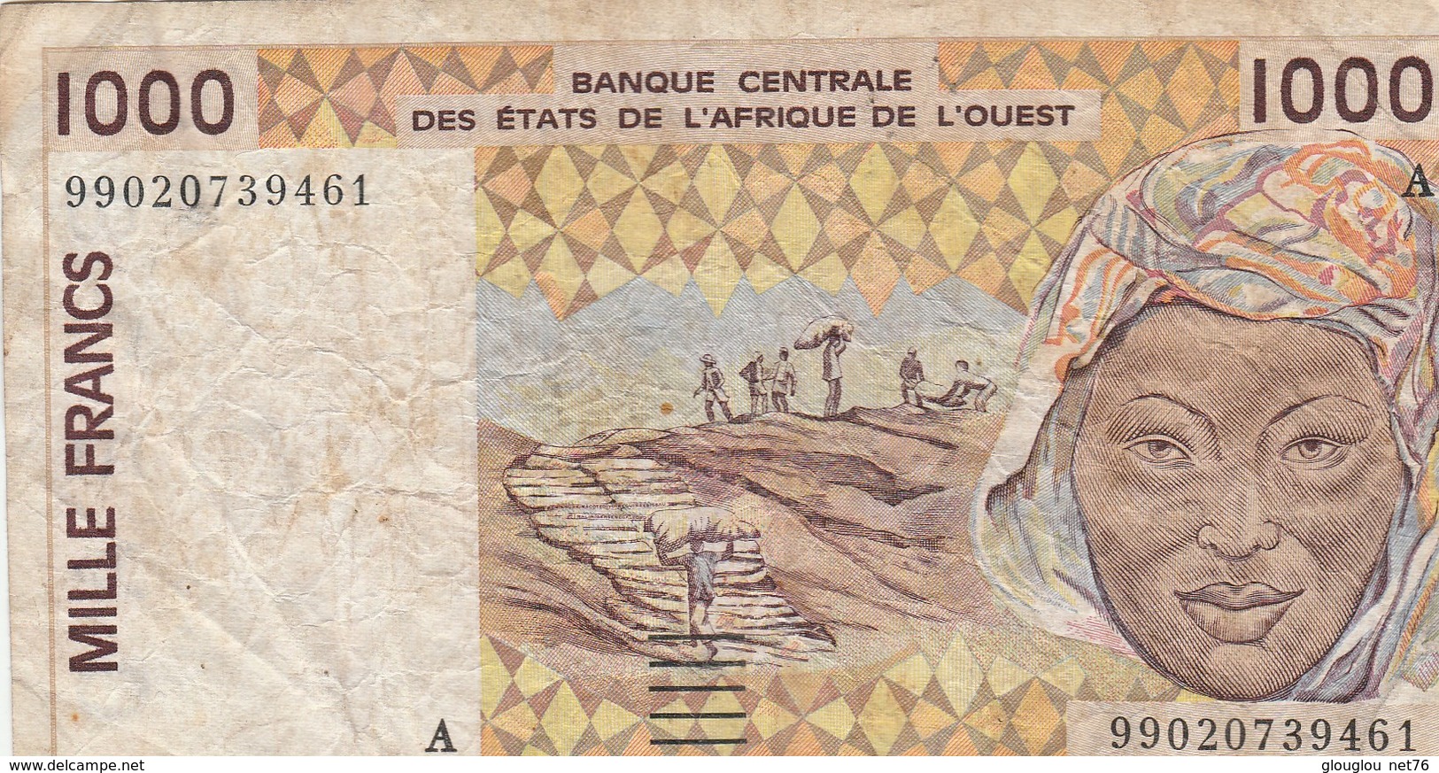 BILLET DE BANQUE...ETATS DE L'AFRIQUE DE L'OUEST.1000 FRANCS - Other - Africa