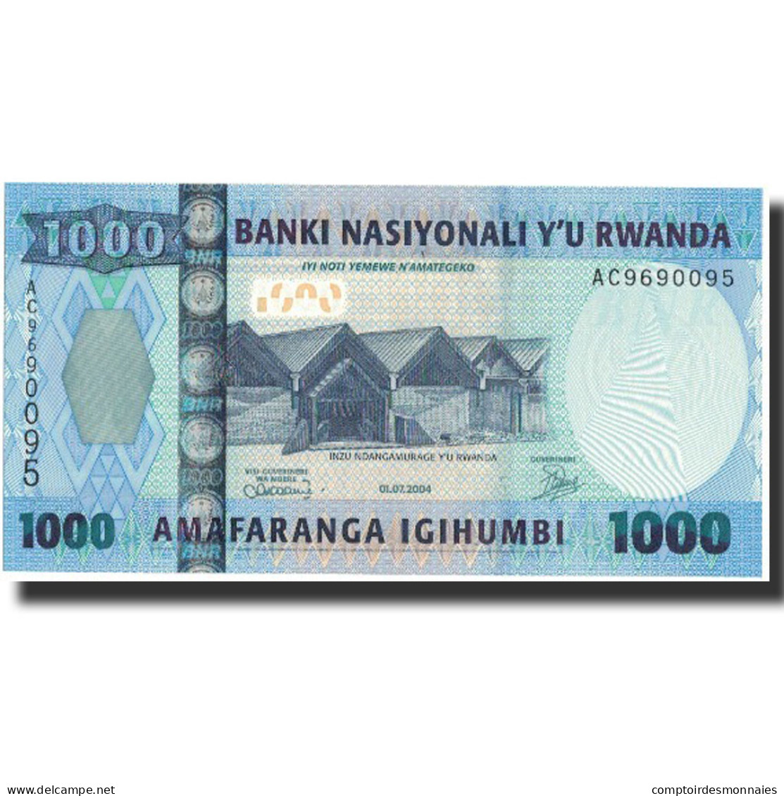 Billet, Rwanda, 1000 Francs, 2004, 2004-07-01, KM:31a, NEUF - Rwanda