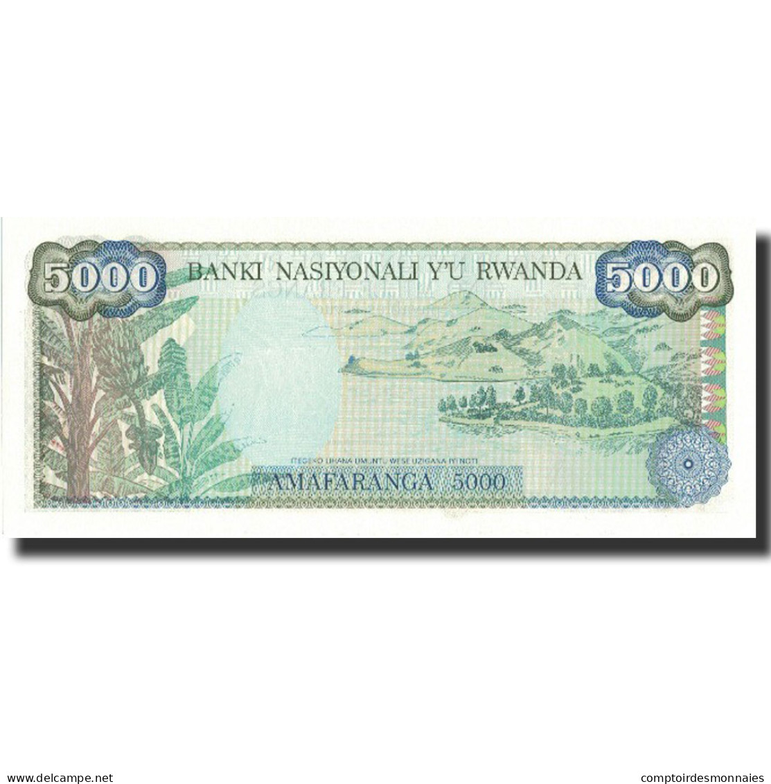 Billet, Rwanda, 5000 Francs, 1988, 1988-01-01, KM:22, NEUF - Rwanda