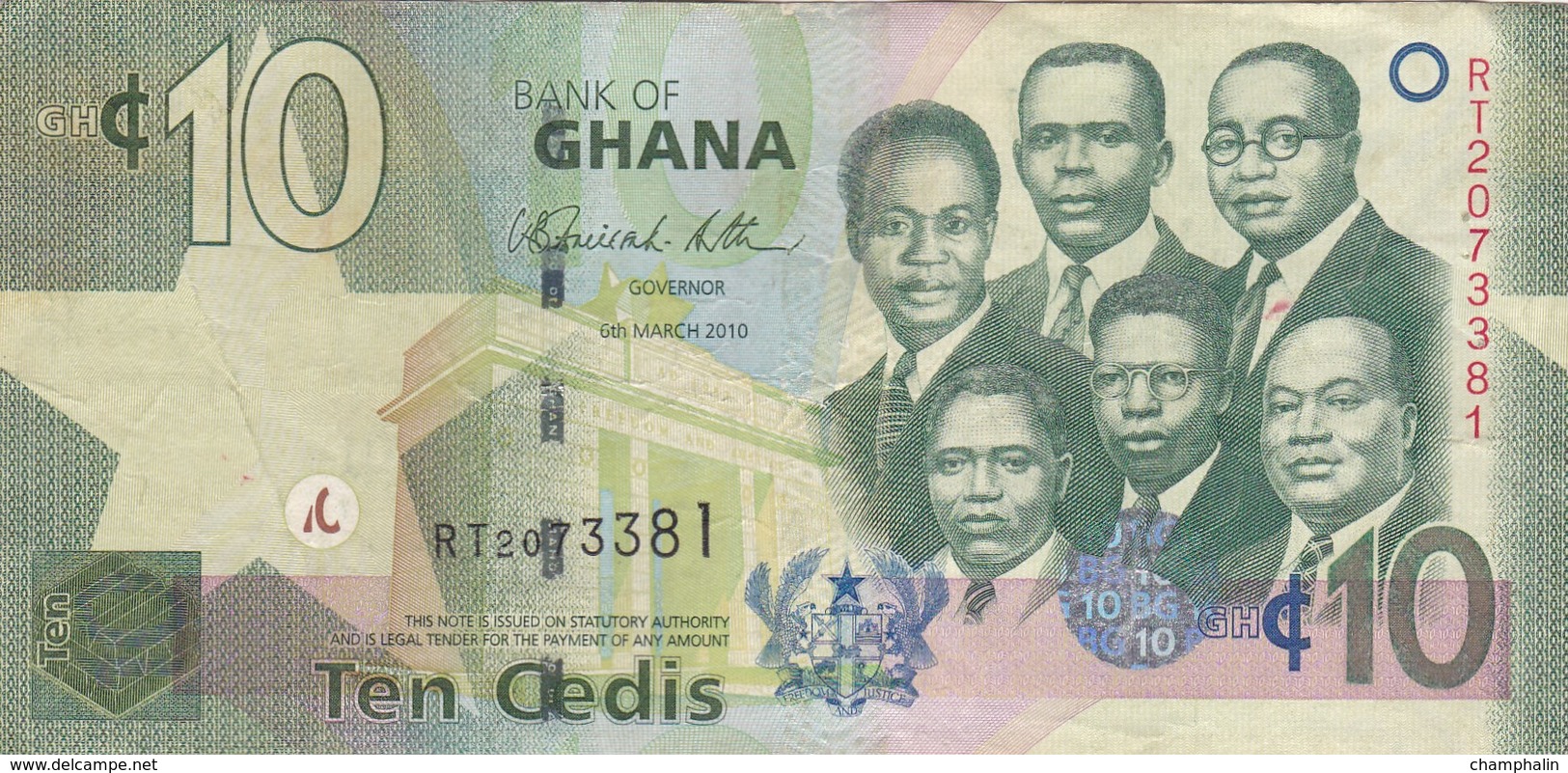 Ghana - Billet De 10 Cedis - 6 Mars 2010 - Ghana