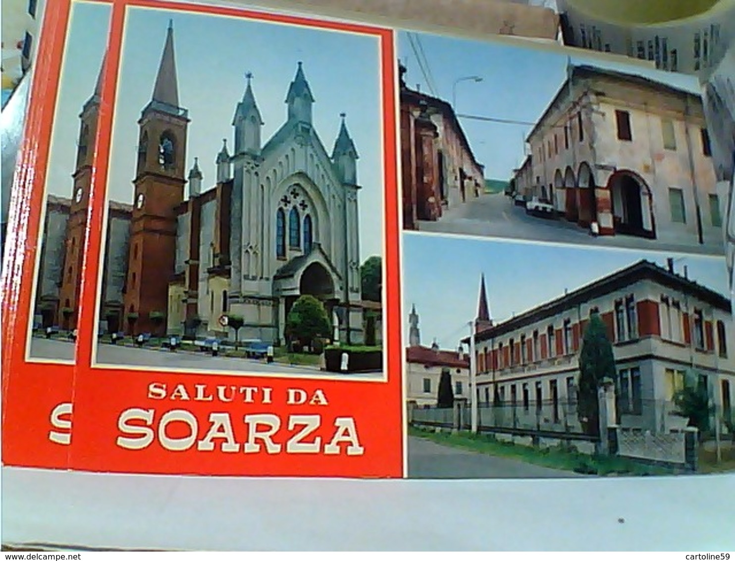 SOARZA , VILLANOVA SULL' ARDA ,VEDUTE  SCUOLE CHIESA PAESE  Piacenza N1970 GQ48 - Piacenza