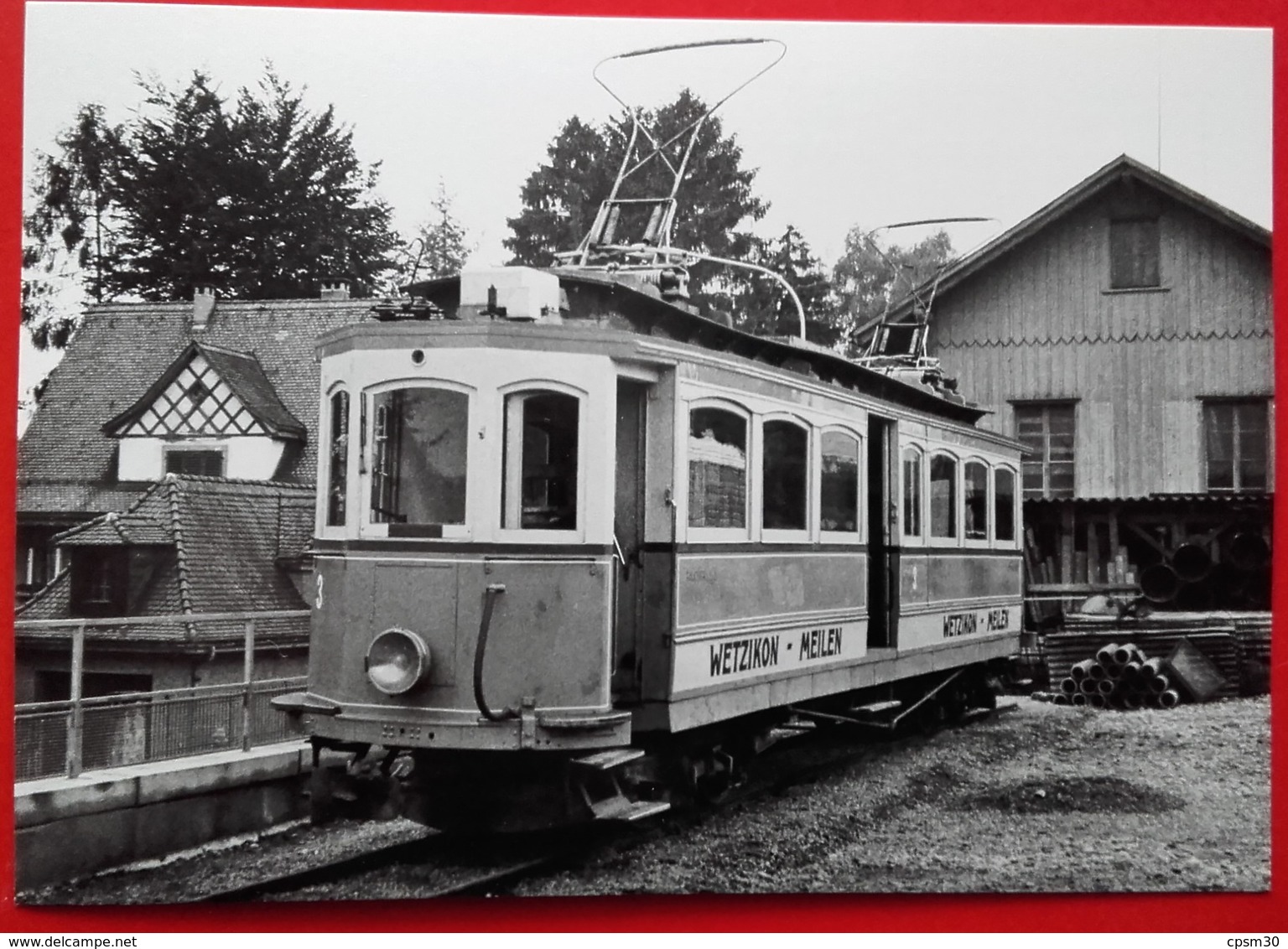 CP Train - Automotrice WMB 3 Museumswagen Ex TB CFZe 4/4 1 - Photo Leutwiler Meilen 28.6.75 N°ZO.3 - Meilen