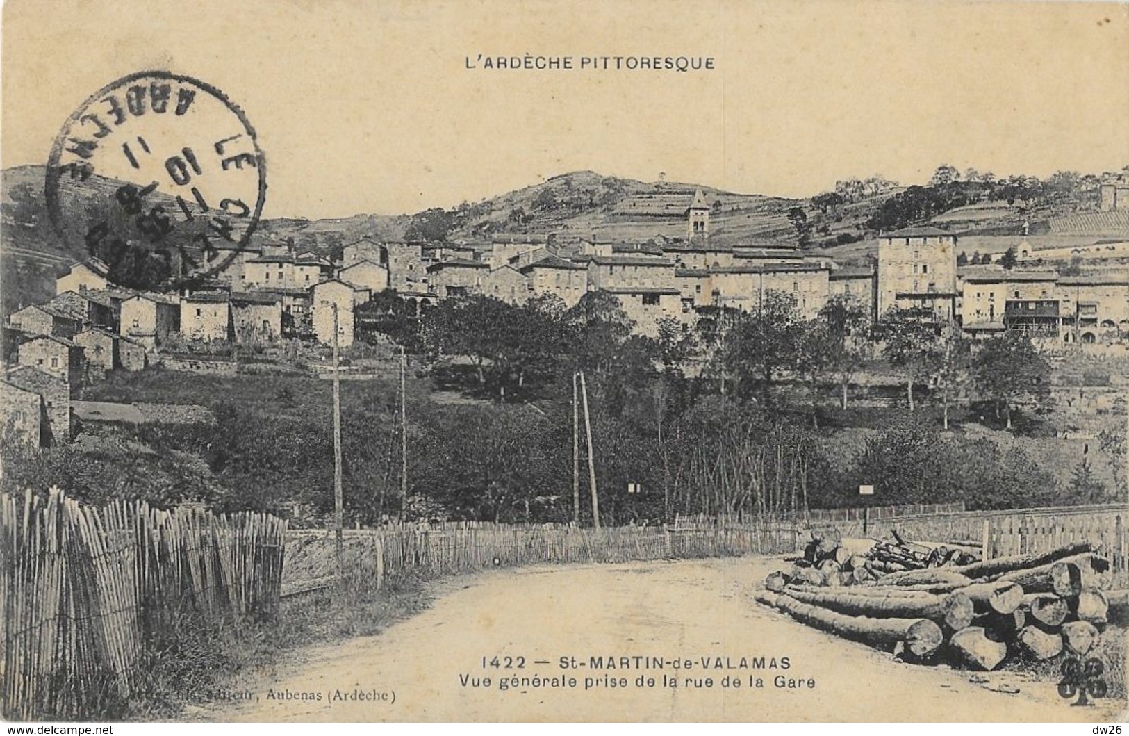 St Saint-Martin-de-Valamas (L'Ardèche Pittoresque) Vue Générale Prise De La Rue De La Gare - Edition C. Artige - Saint Martin De Valamas