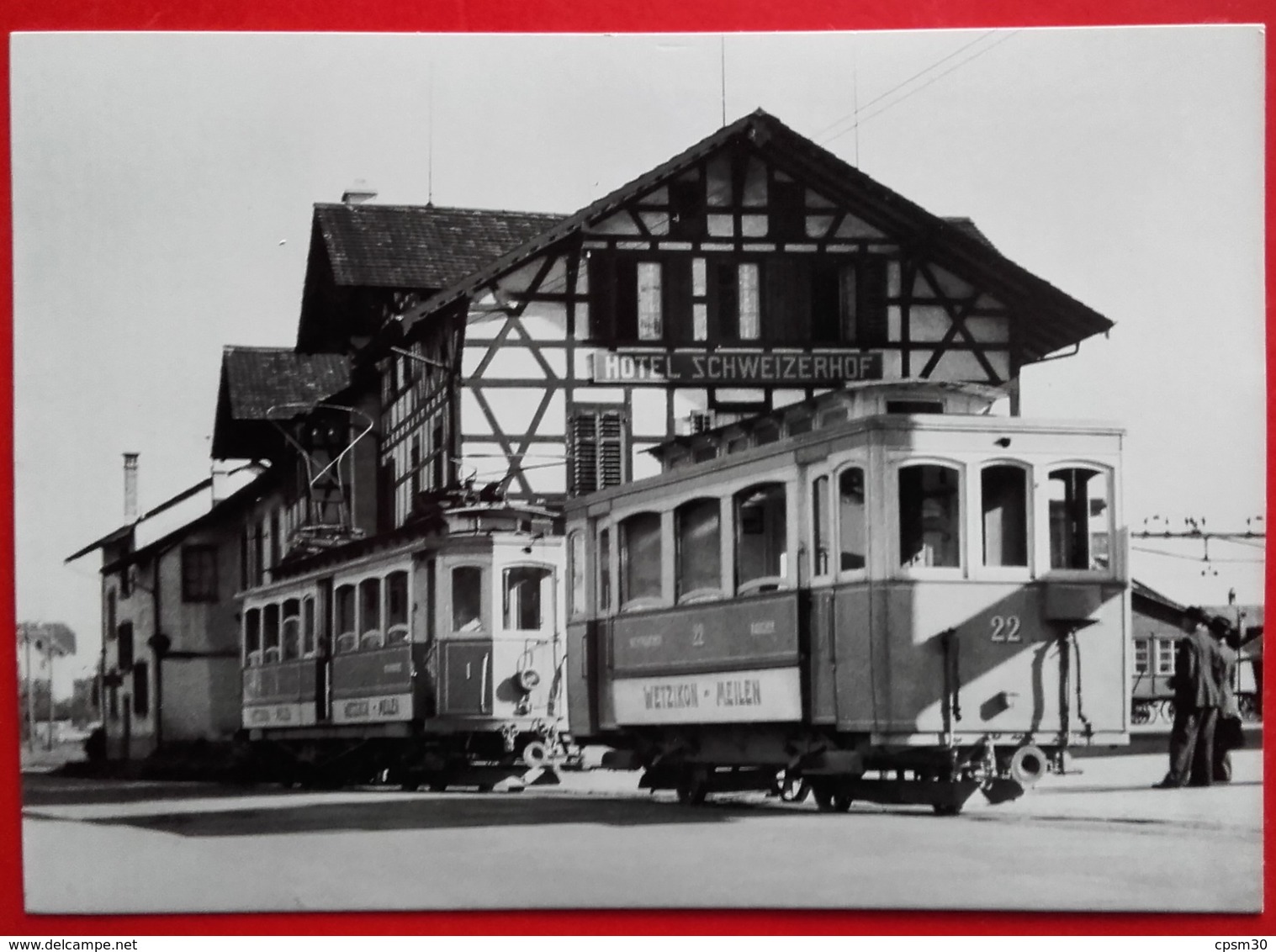 CP Train - Automotrice WMB C 22 U CFe 4/4 (1903) Wetzikon Bahnhof - Photo A. Thurnheer N°ZO.4 - Wetzikon