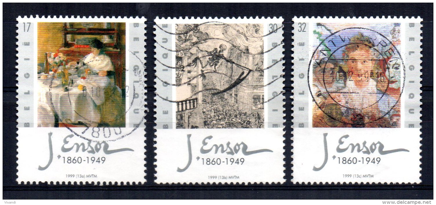 Belgium - 1999 - 50th Death Anniversary Of James Ensor (2nd Issue) - Used - Oblitérés