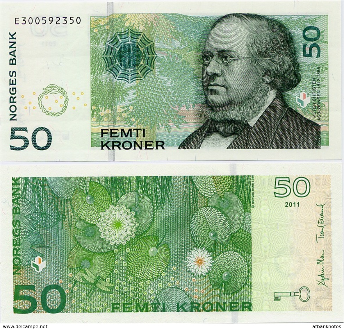 NORWAY       50 Kroner        P-46d        2011       UNC - Norvegia