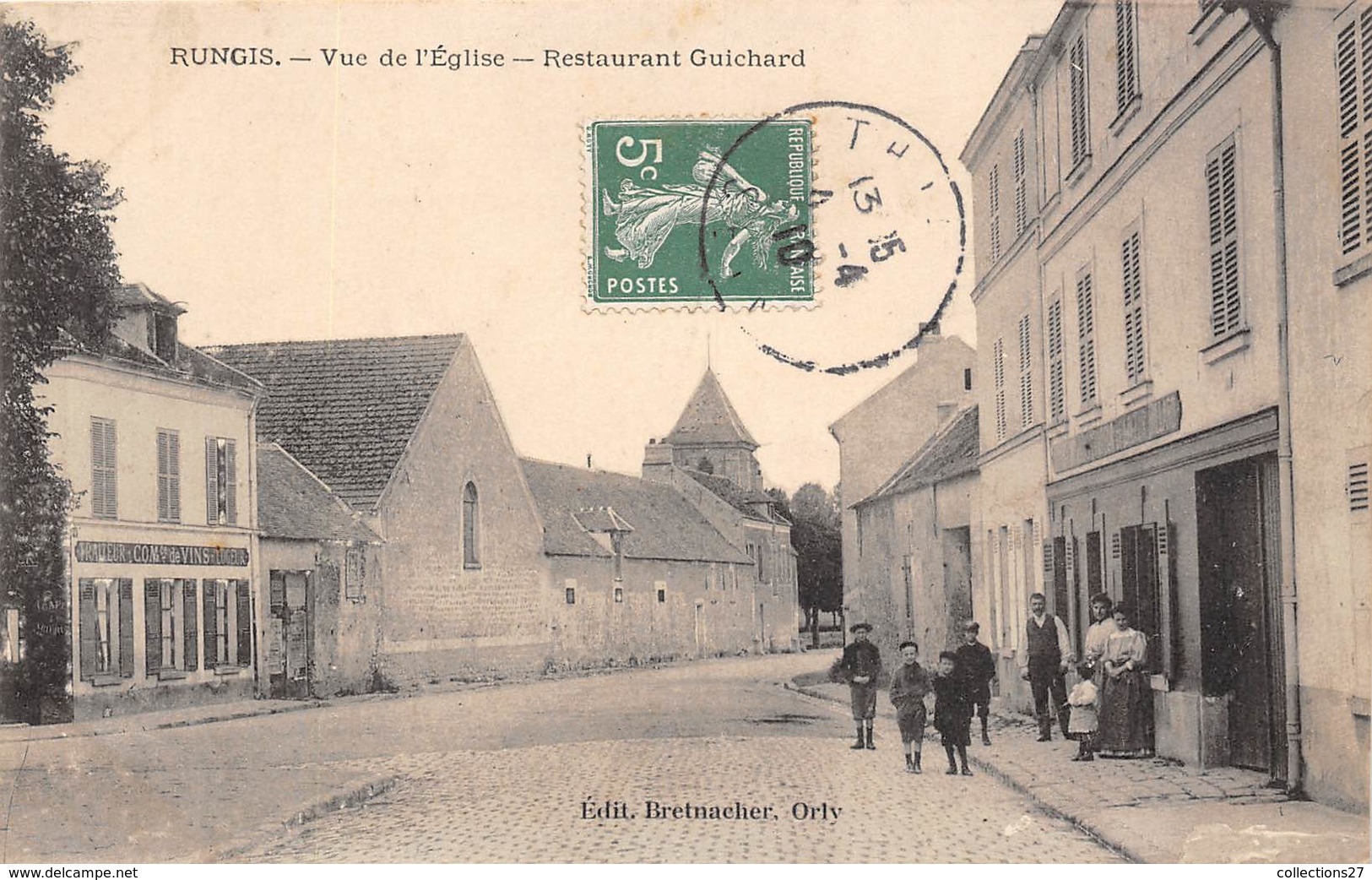 94-RUNGIS- VUE DE L'EGLISE- RESTAURANT GUICHARD - Rungis