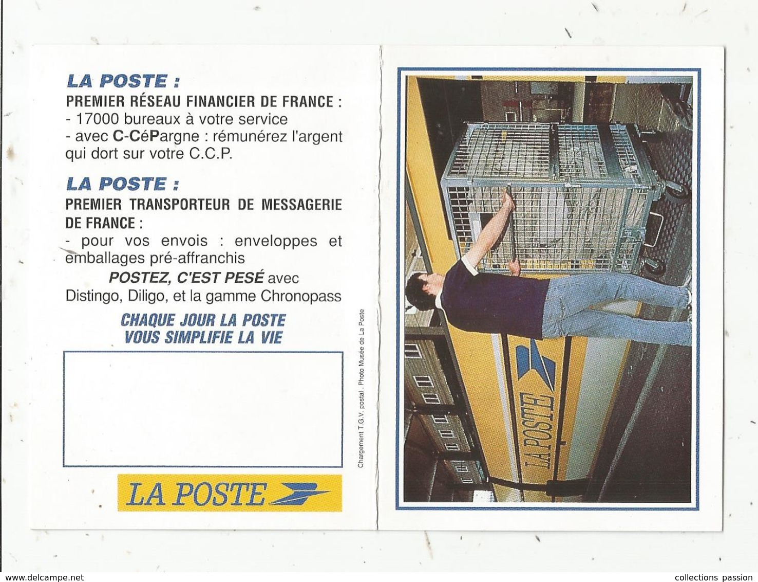 Calendrier , Petit Format , 4 Pages , Chemin De Fer , Train , LA POSTE , 3 Scans - Formato Piccolo : 1991-00