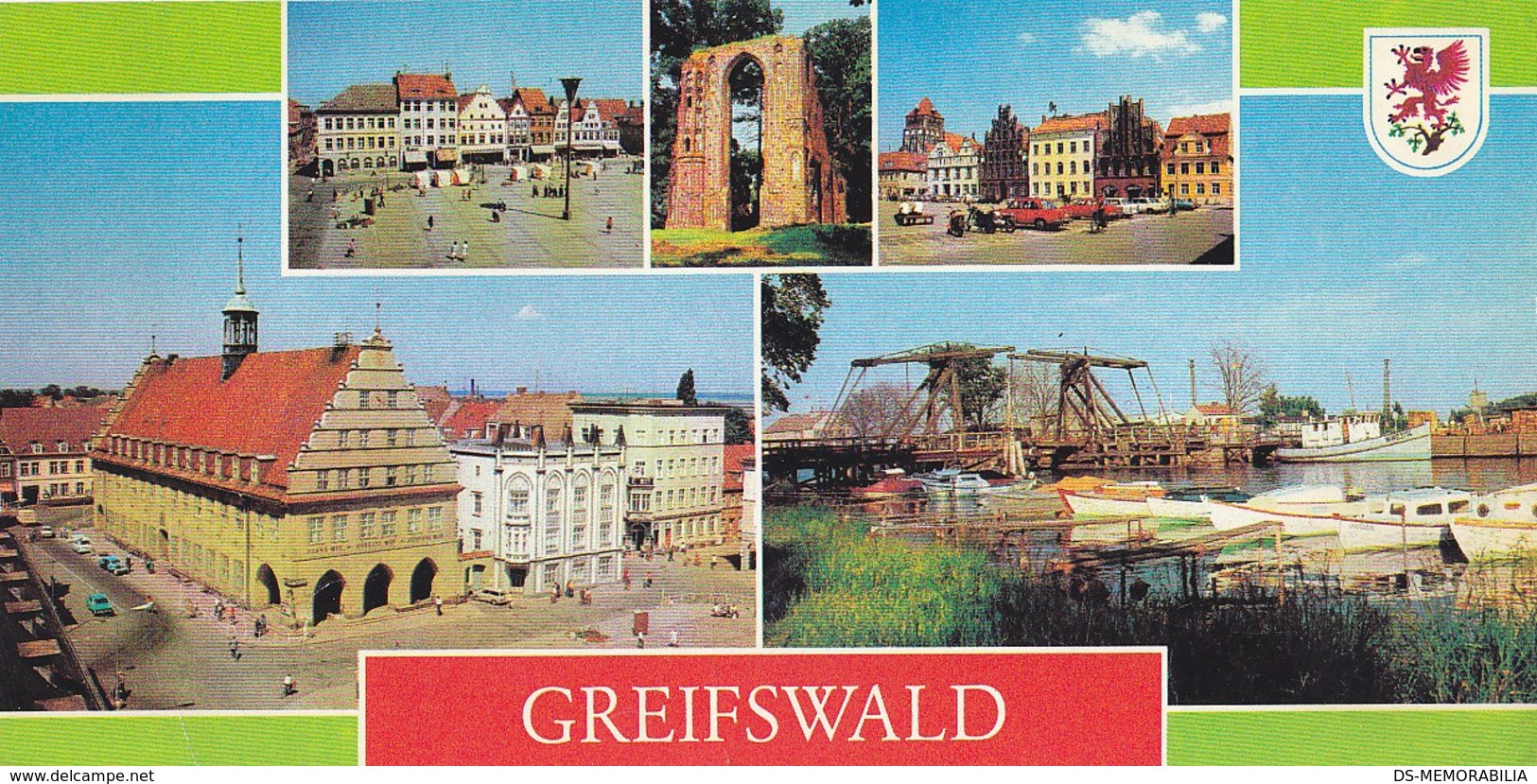 Greifswald 1984 Big Size Postcard 21 X 10,50 Cm - Greifswald