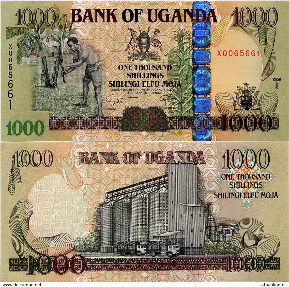 UGANDA       1000 Shilingi       P-43c       2009       UNC - Uganda