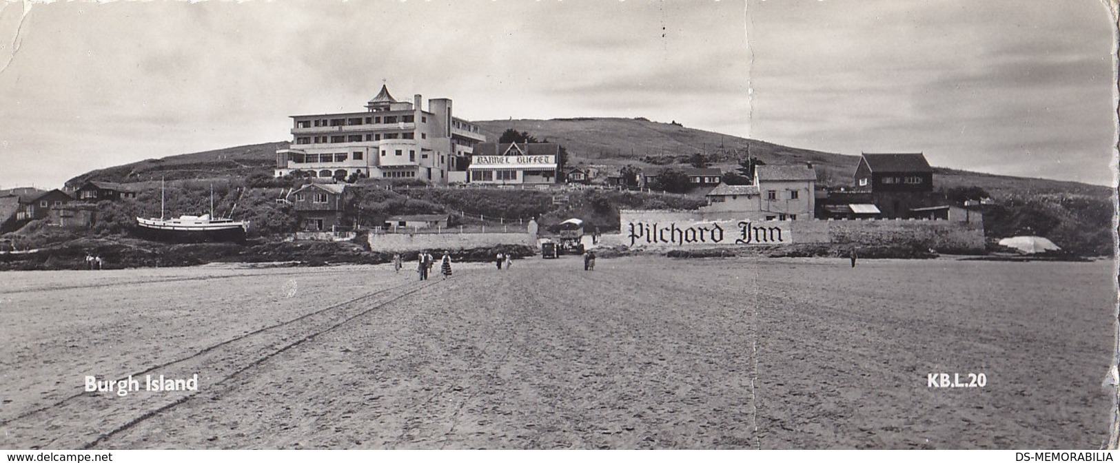 Burgh Island - Barrel Buffet , Pilchard Inn Big Size Postcard 21 X 9 Cm - Andere & Zonder Classificatie