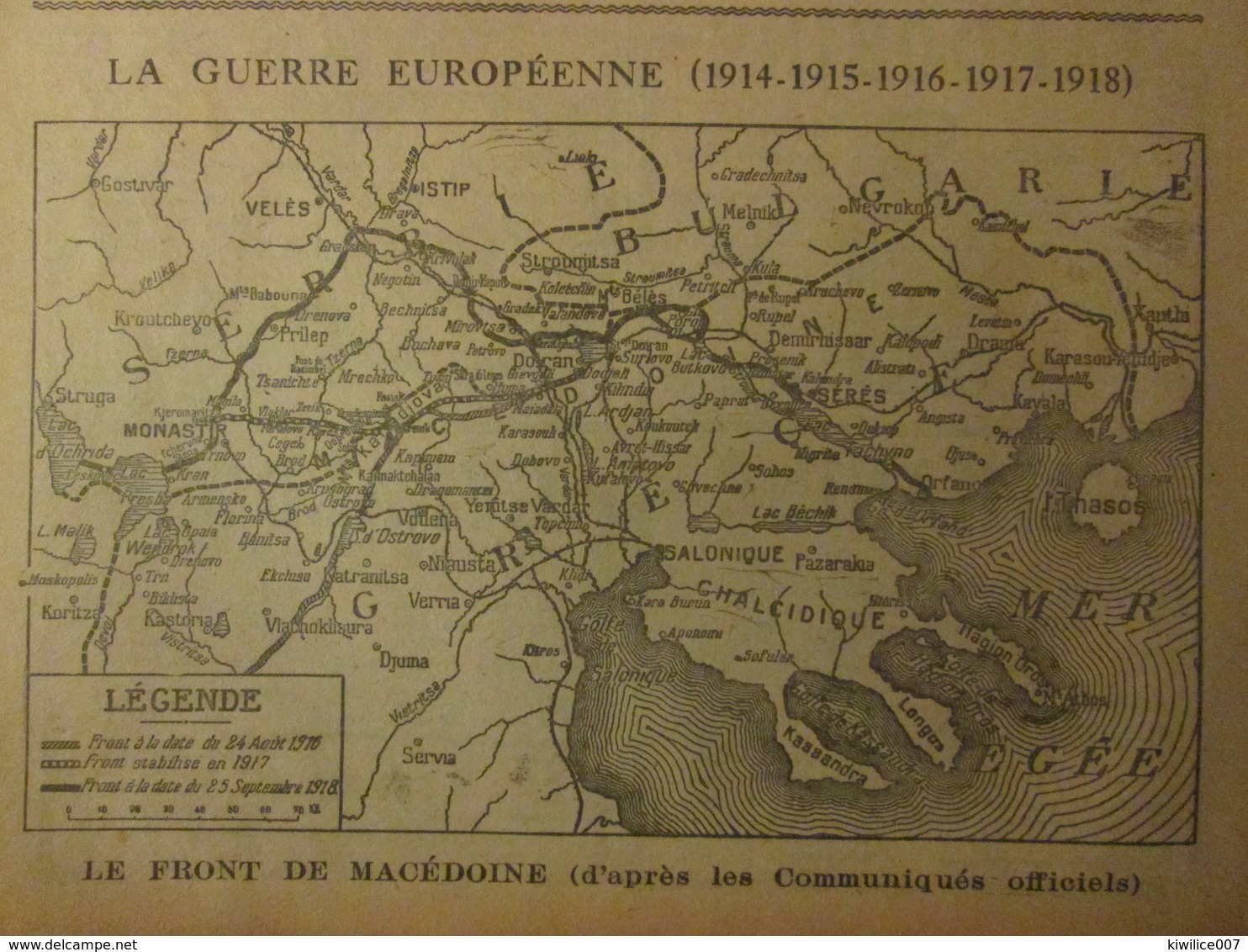 Guerre 14-18 Carte De SIBERIE Et Macédoine    Aout  1916 Septembre   1918 Chine  China  Crete  Serbie - Supplies And Equipment