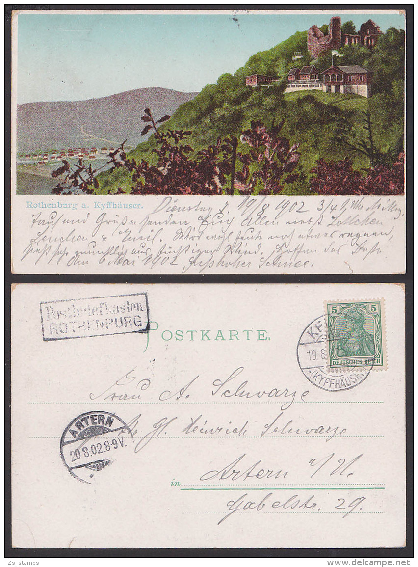 Kelbra Kyffhäuser Rothenburg  Mit Stempel Postbriefkasten 1902 - Kelbra