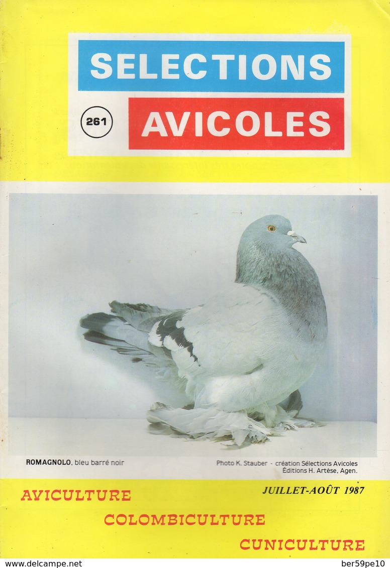 SELECTIONS AVICOLES AVICULTURE COLOMBICULTURE CUNICULTURE JUILLET-AOUT 1987  N° 261 - Animals