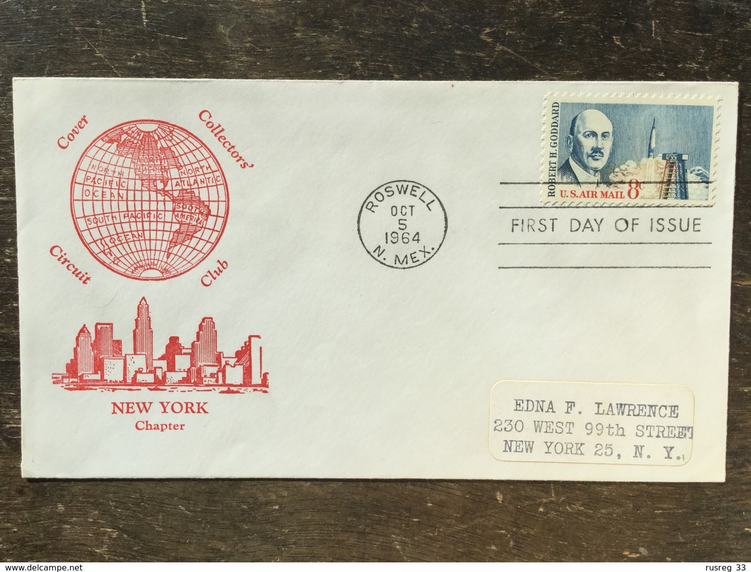 K5 USA Etats-Unis 1964 FDC Robert H. Goddard Space Kosmos - 1961-1970