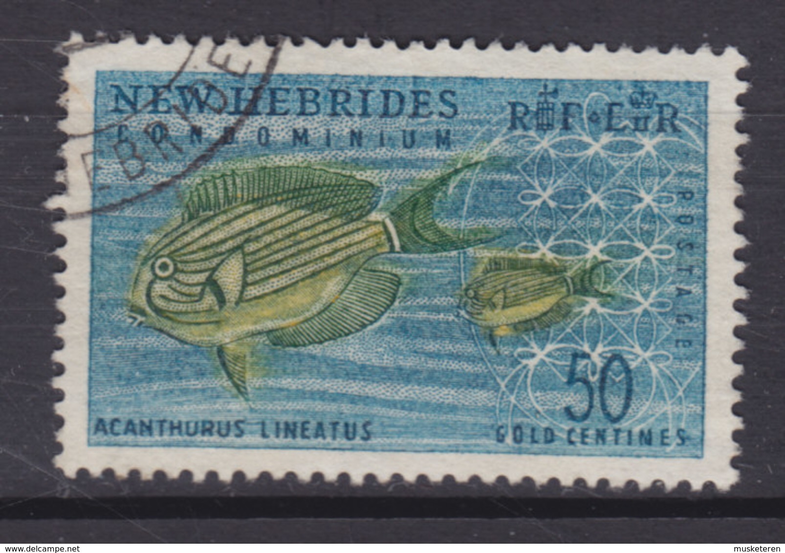 New Hebrides 1965 Mi. 202     50 C. Gestreifter Doktorfisch Fish Poisson - Gebruikt