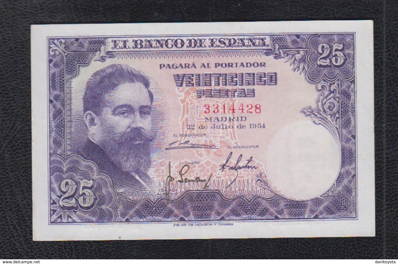 EDIFIL 467.-  25 PTAS 22 DE JULIO DE 1954 SIN SERIE CONSERVACIÓN EBC - 25 Pesetas