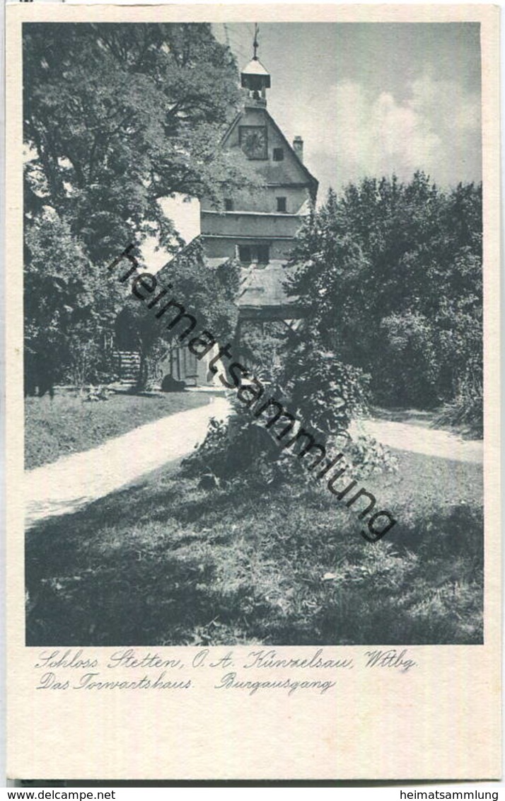 Künzelsau - Schloss Stetten - Das Torwartshaus - Burgausgang 30er Jahre - Kuenzelsau