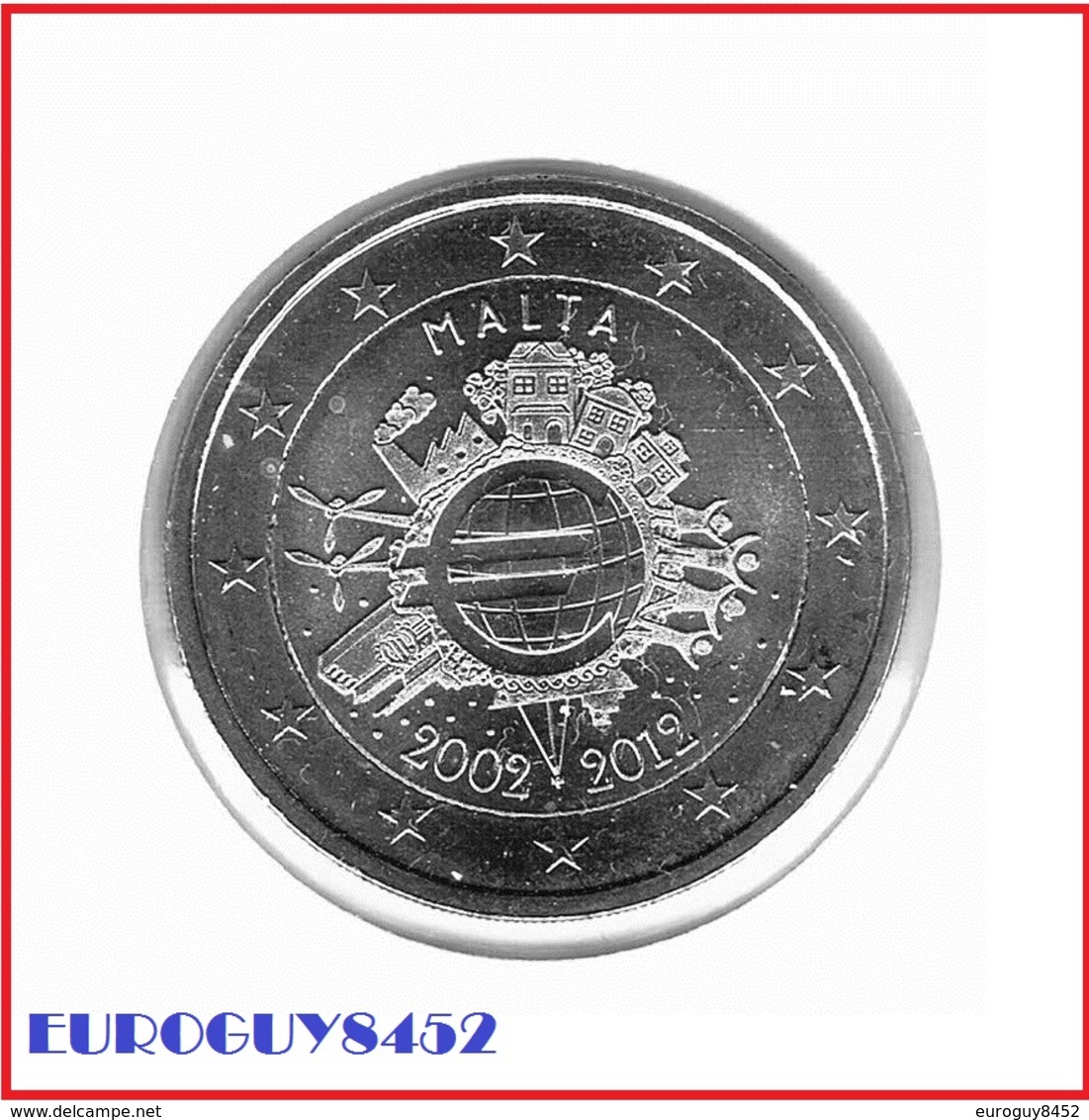 MALTA - 2 € COM 2012 UNC - 10 JAAR EURO - Malta