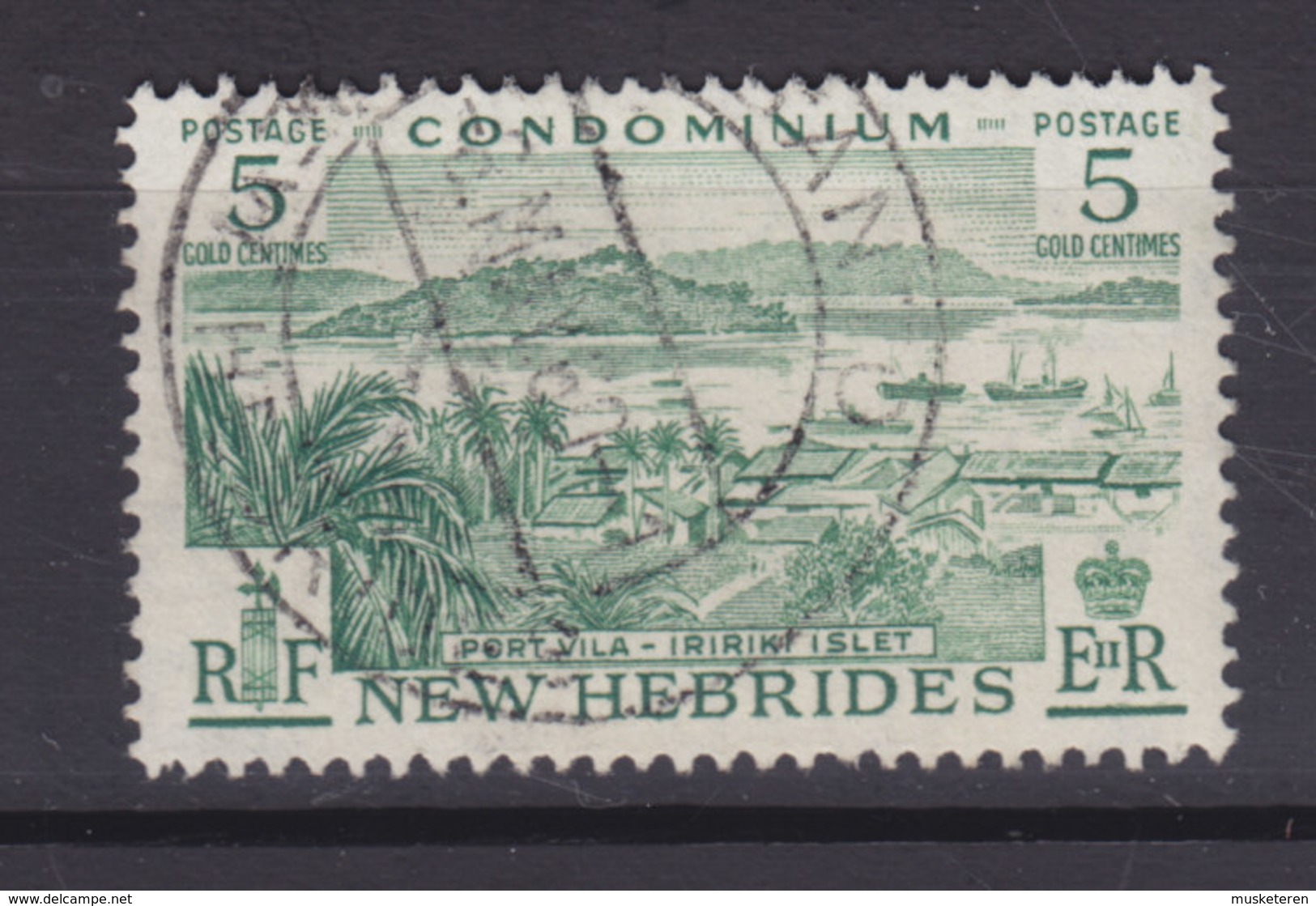 New Hebrides 1957 Mi. 172     5 C. Port Villa Und Insel Iririki - Oblitérés