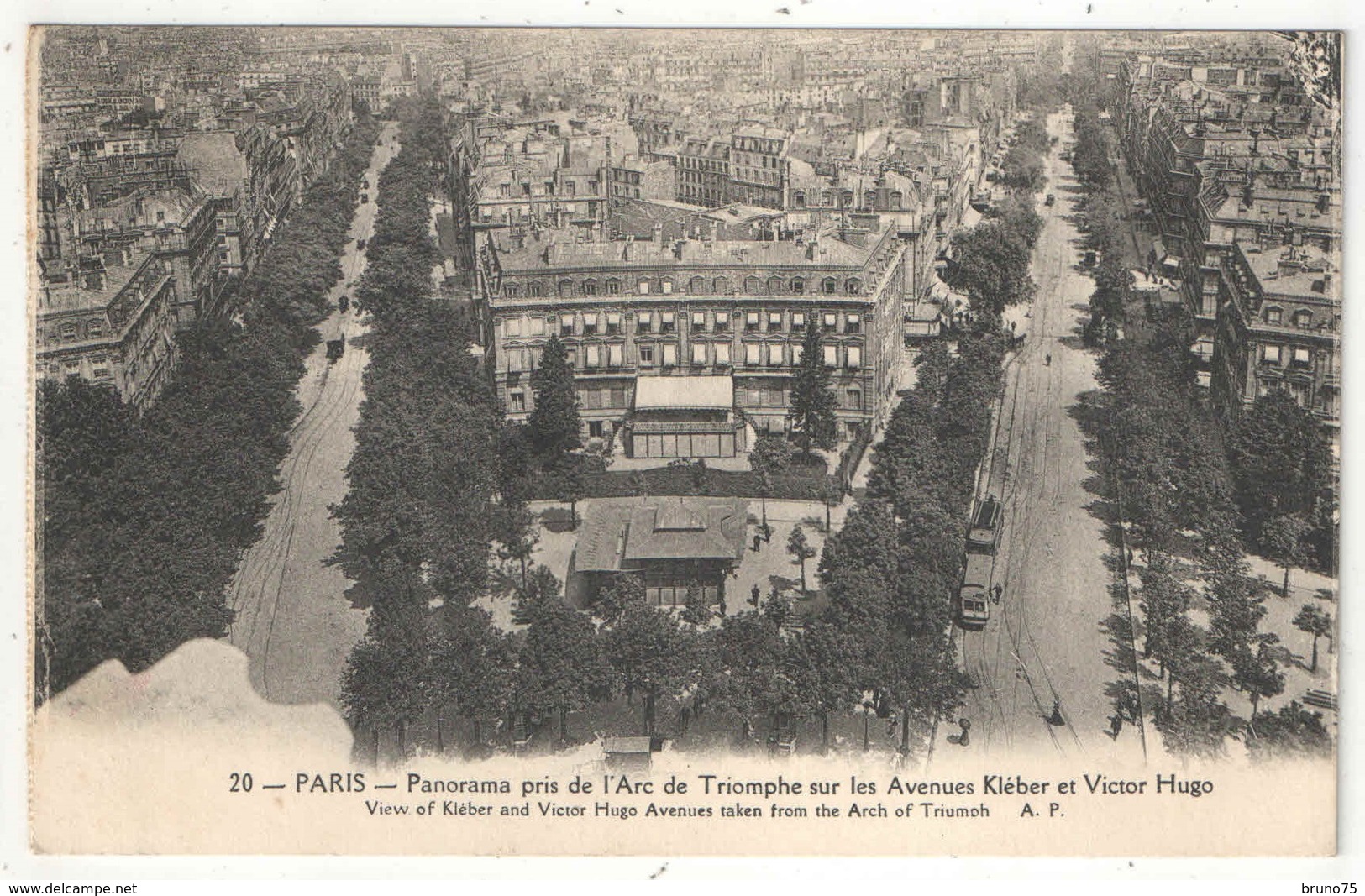 75 - PARIS 16 - Panorama Pris De L'Arc De Triomphe Sur Les Avenues Kléber Et Victor Hugo - AP 20 - Arrondissement: 16