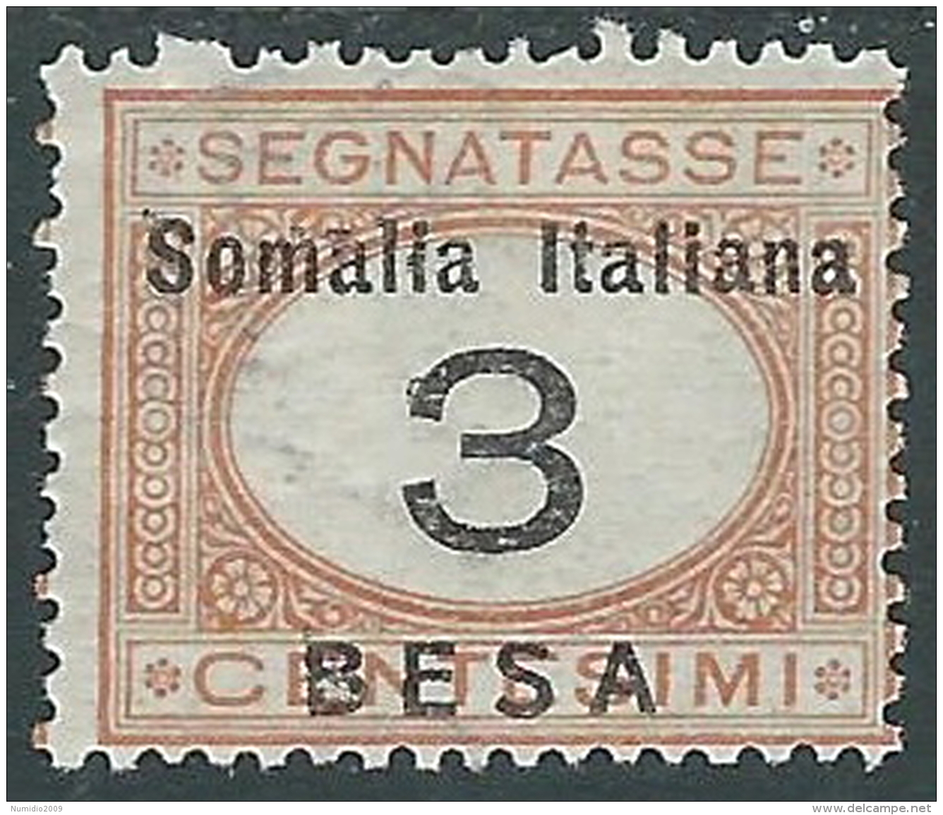 1923 SOMALIA SEGNATASSE 3 B MH * - I48-8 - Somalia