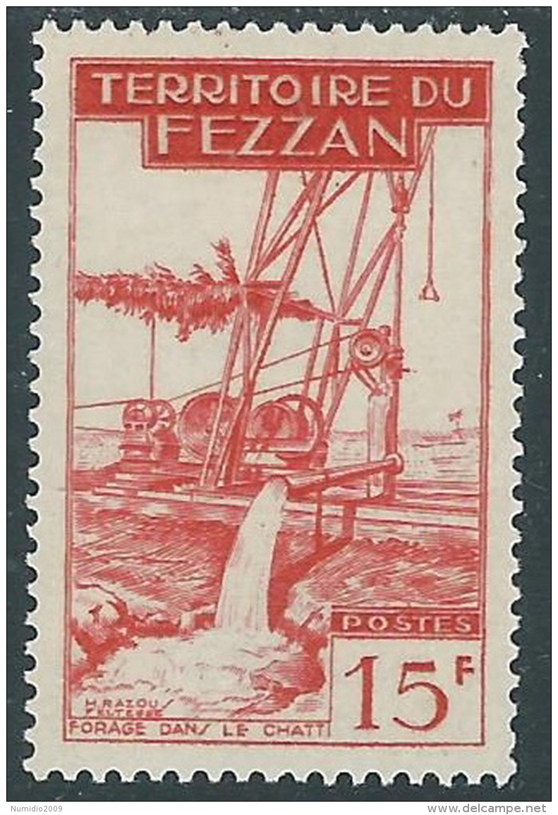 1951 OCCUPAZIONE TERRITORIO MILITARE FEZZAN 15 F MH * - I49-3 - Fezzan & Ghadames