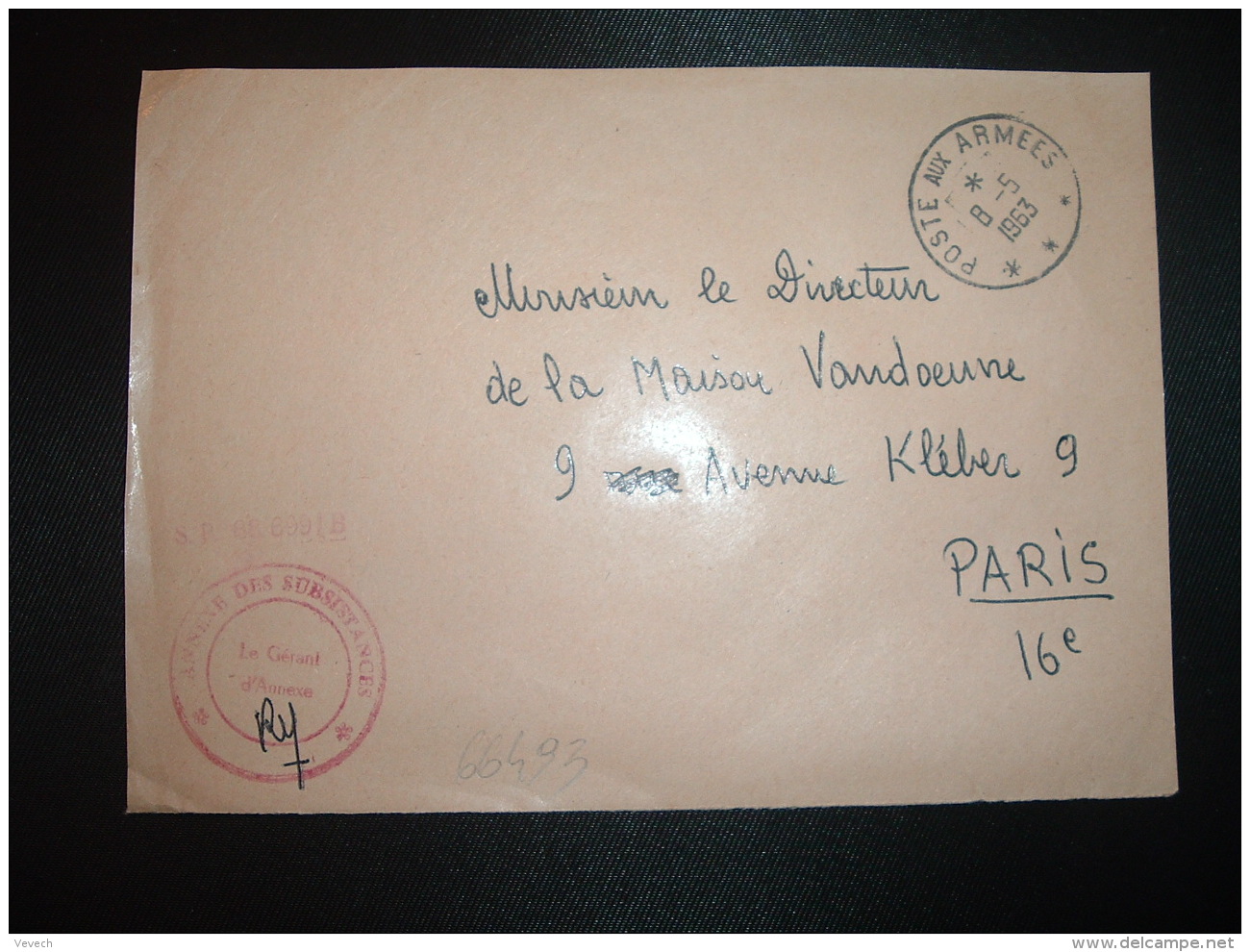 DEVANT L. OBL.8-5 1963 POSTE AUX ARMEES *** + EXP. ANNEXE DES SUBSISTANCES SP 88 699 B - Militärstempel Ab 1900 (ausser Kriegszeiten)