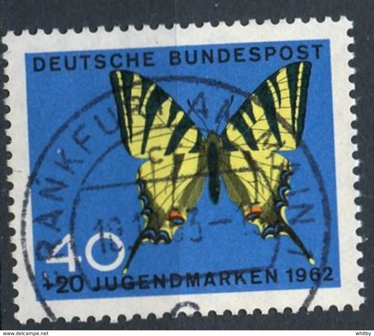 Germany 1962 40 + 20pf Butterfly Issue  #B383 - Used Stamps