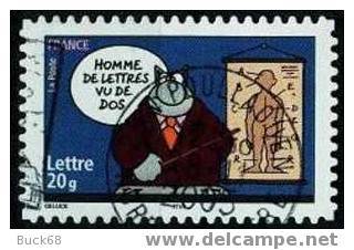FRANCE 3830 (o) Le Chat De GELUCK Homme De Lettre Vu De Dos ... ( Bédé Bande Dessinée Comic Comics ) - Bandes Dessinées