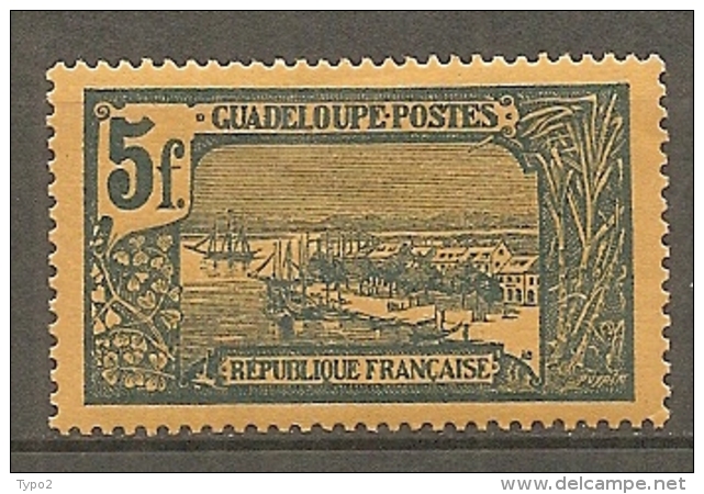 GUADELOUPE -  Yv. N°  71  *  5f   Pointe à  Pitre  Cote  8,5 Euro  BE 2 Scans - Neufs