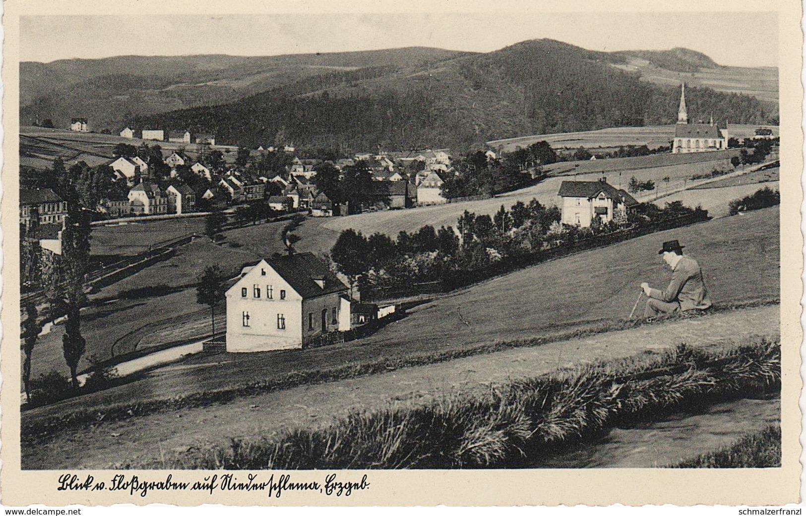 AK Niederschlema Schlema Erzgebirge Floßgraben A Aue Lößnitz Hartenstein Griesbach Zschorlau Bockau Albernau Schneeberg - Schlema