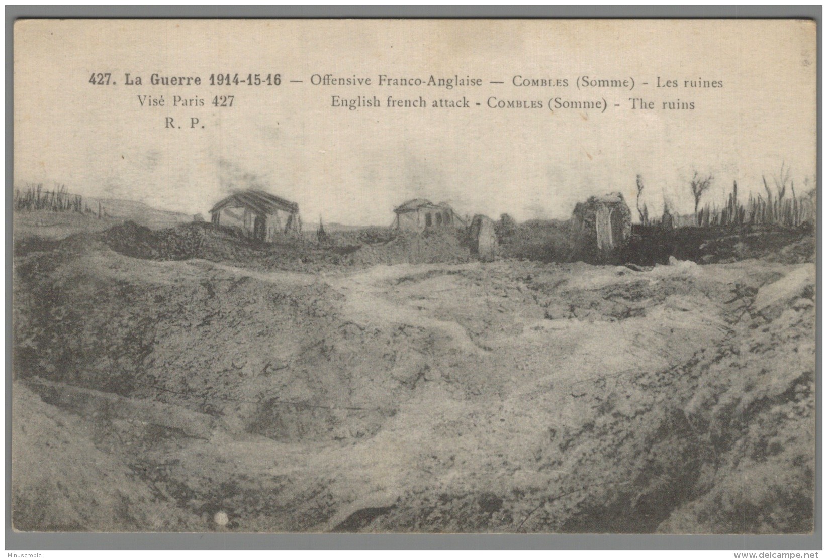 CPA 80 - Combles - Offensive Franco Anglaise - Les Ruines - Combles