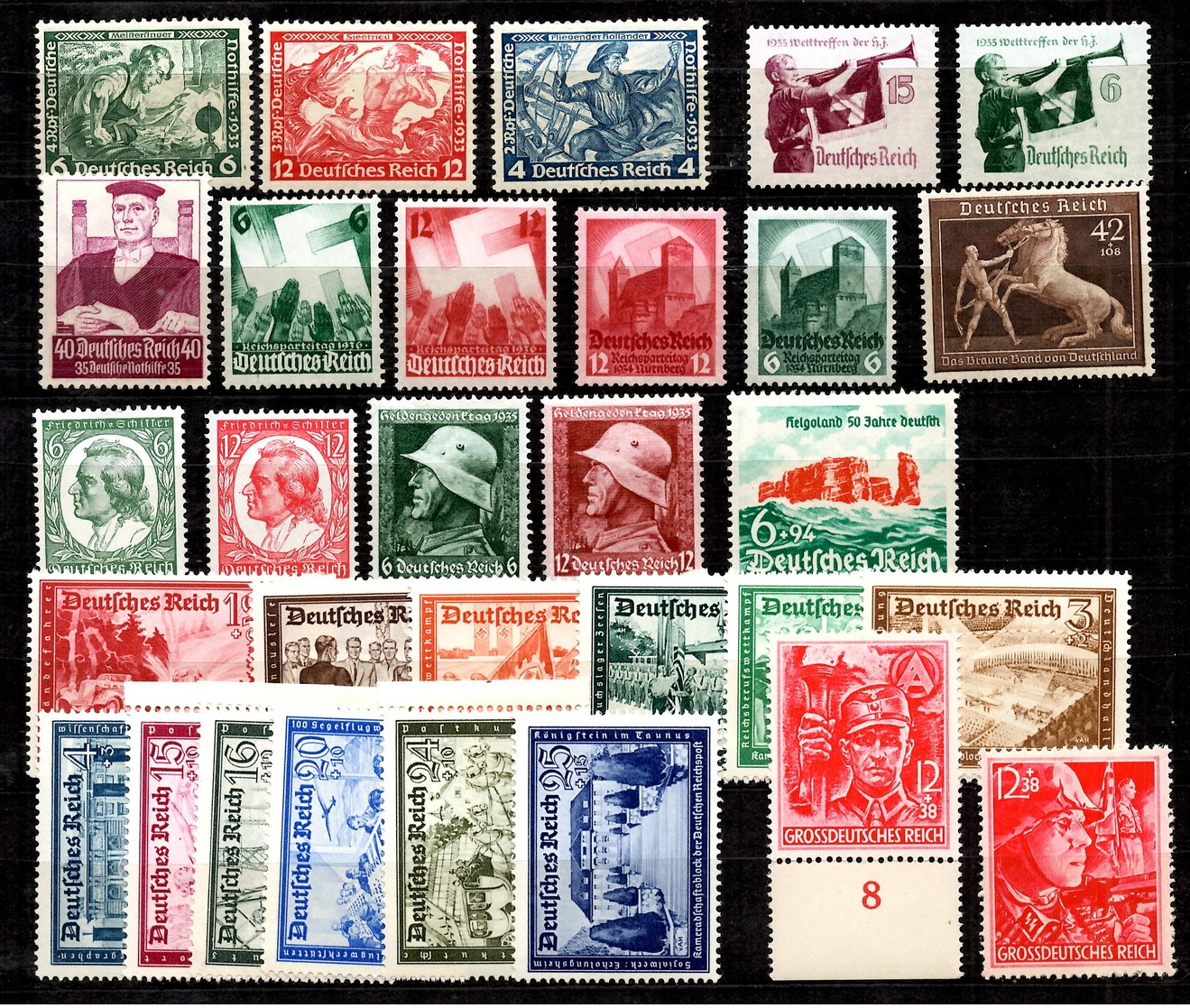 Allemagne/Reich Belle Petite Collection De Bonnes Valeurs Neufs ** MNH 1933/1945. TB. A Saisir! - Collections