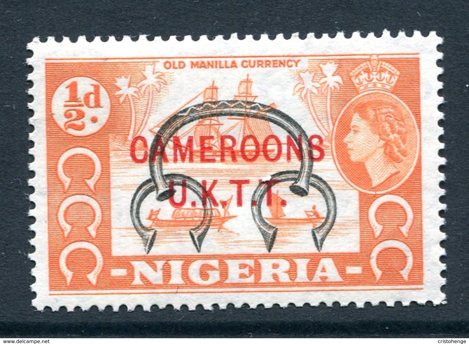 Cameroon - Nigeria Pictorials Overprints - ½d Old Manilla Currency LHM (SG T1) - Cameroon (1960-...)