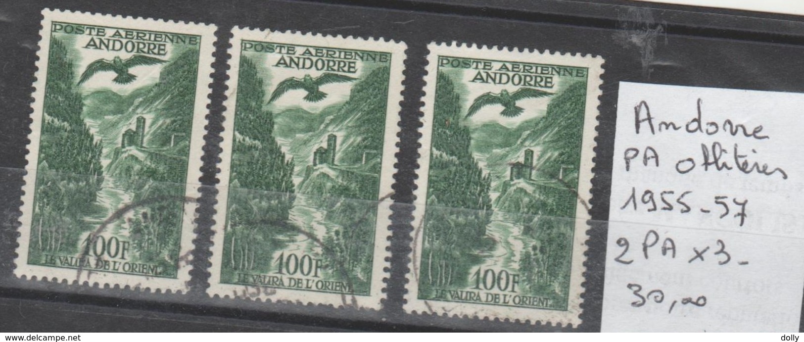 TIMBRES EN LOT DE MONACO PA  OBLITEREES  Nr  2 PA  X 3   COTE 30 € - Airmail